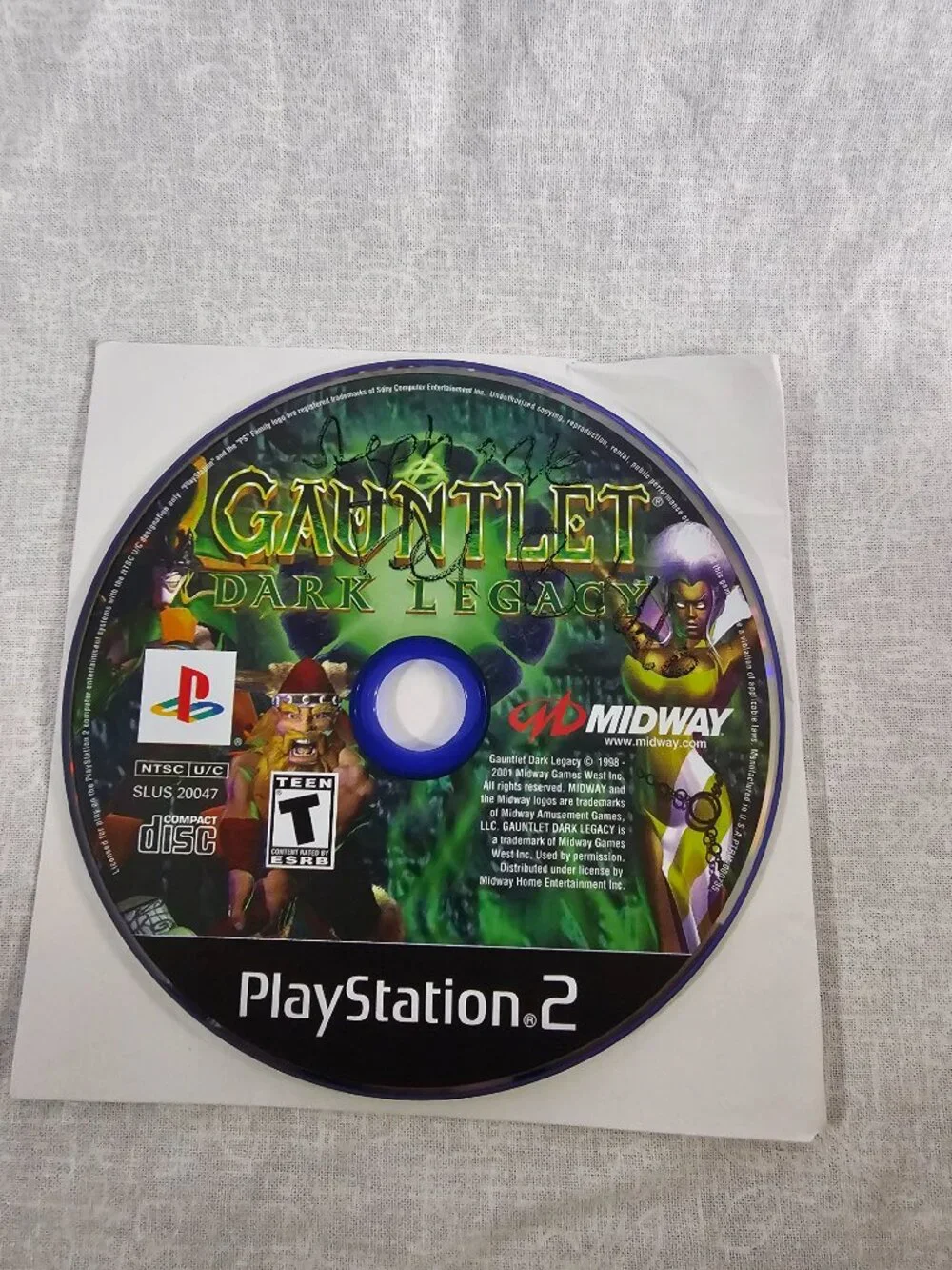 Gauntlet: Dark Legacy (Sony PlayStation 2, PS2, 2001) Disc Good